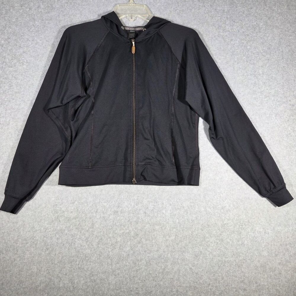 Shock Absorber Womens Full Zip Hoodie Jacket Black Athletic Activewear Size S